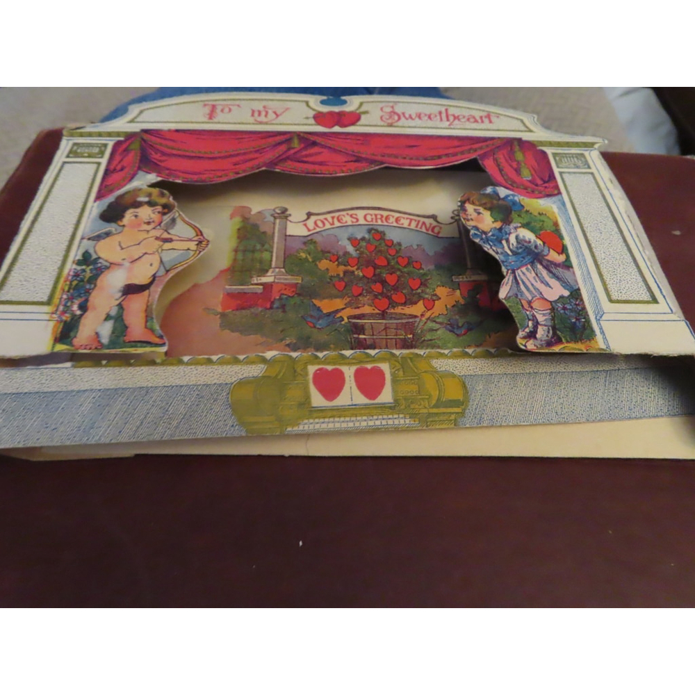 Vintage Valentine POP UP Embossed Late 19th or Early 20th Century German